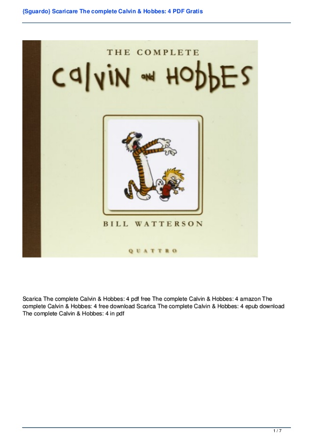The Complete Calvin And Hobbes Pdf Free Download