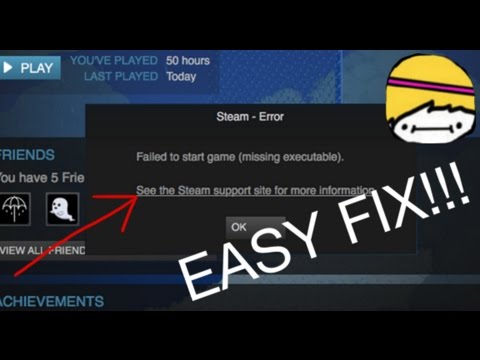 Steam download game missing executable windows 10